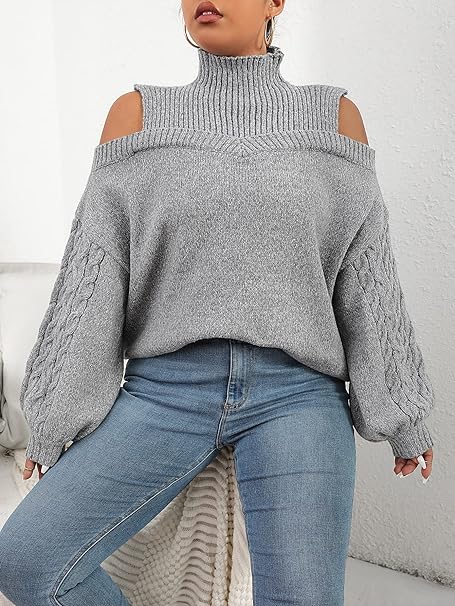 Levoire | Robe Maxi Élégante À Col Haut gris clair