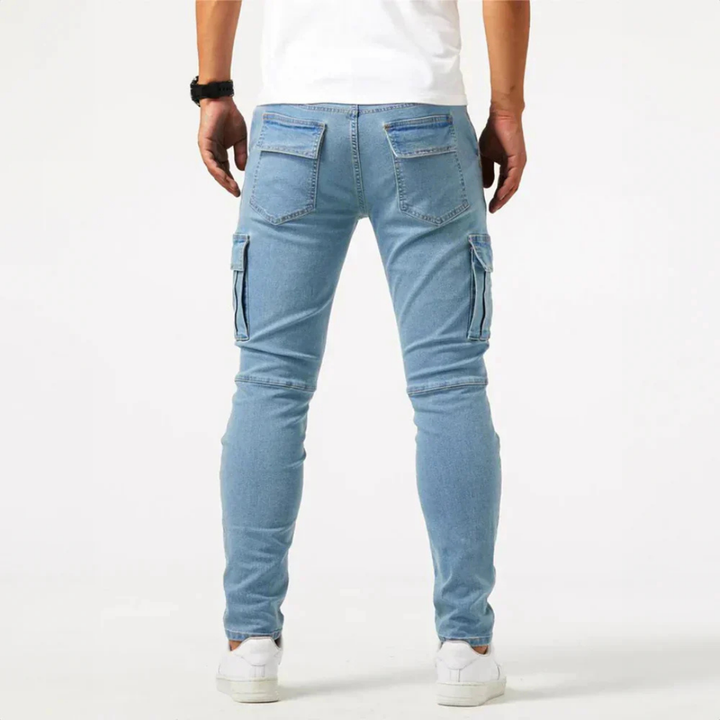 Levoire | Pantalon Cargo Moderne Pour Hommes Bleu