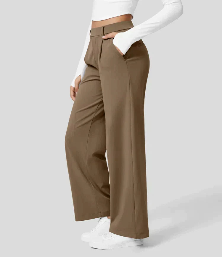Levoire | Pantalon De Bureau En Tissu À Jambe Large Braun