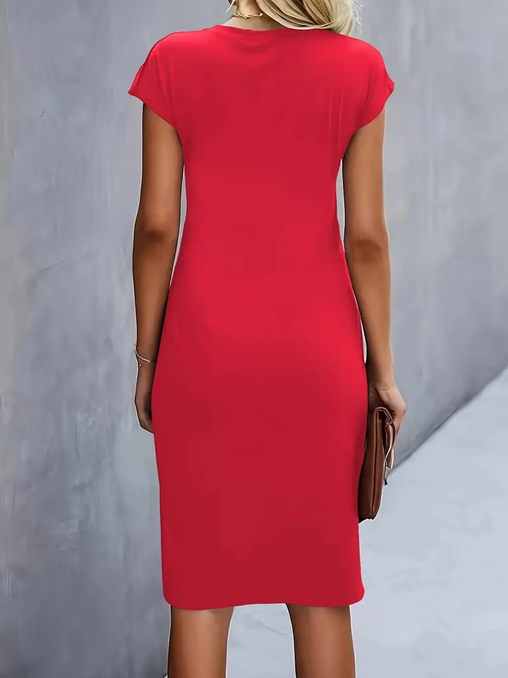 Levoire | Robe Unie Avec Encolure Ronde Et Encolure Ronde