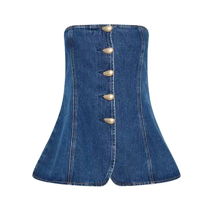 Levoire | Haut De Corset En Denim Chic