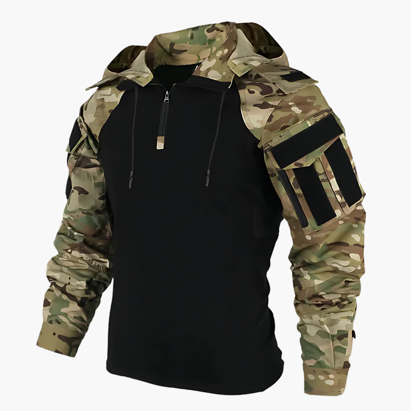 Levoire | Veste à capuche tactique à manches longues avec poches Kamo
