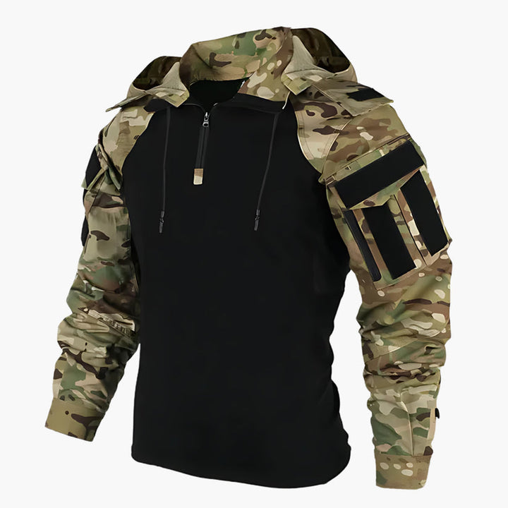 Levoire | Veste à capuche tactique à manches longues avec poches Kamo