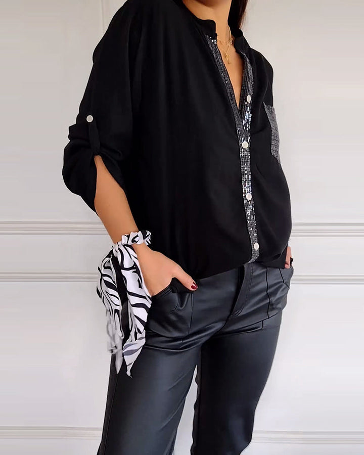Levoire | Paillettes Sacs Boutons Chemise