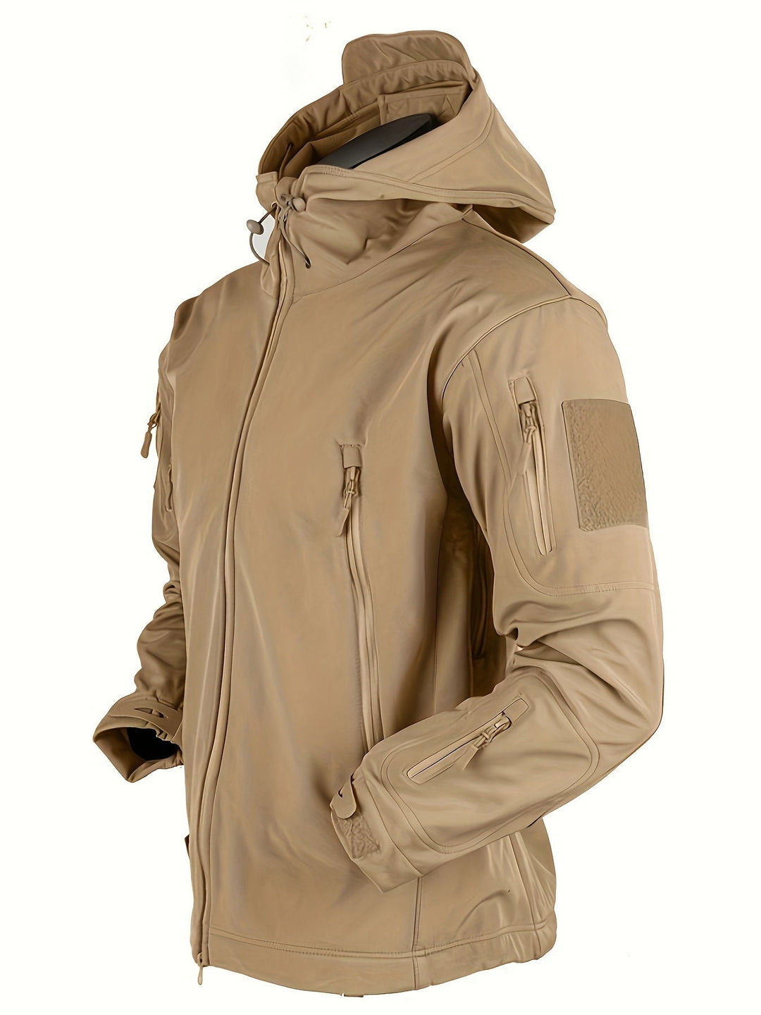 Levoire | Veste De Vent Chaude En Polaire Pour Hommes Avec Capuche Erdgelb