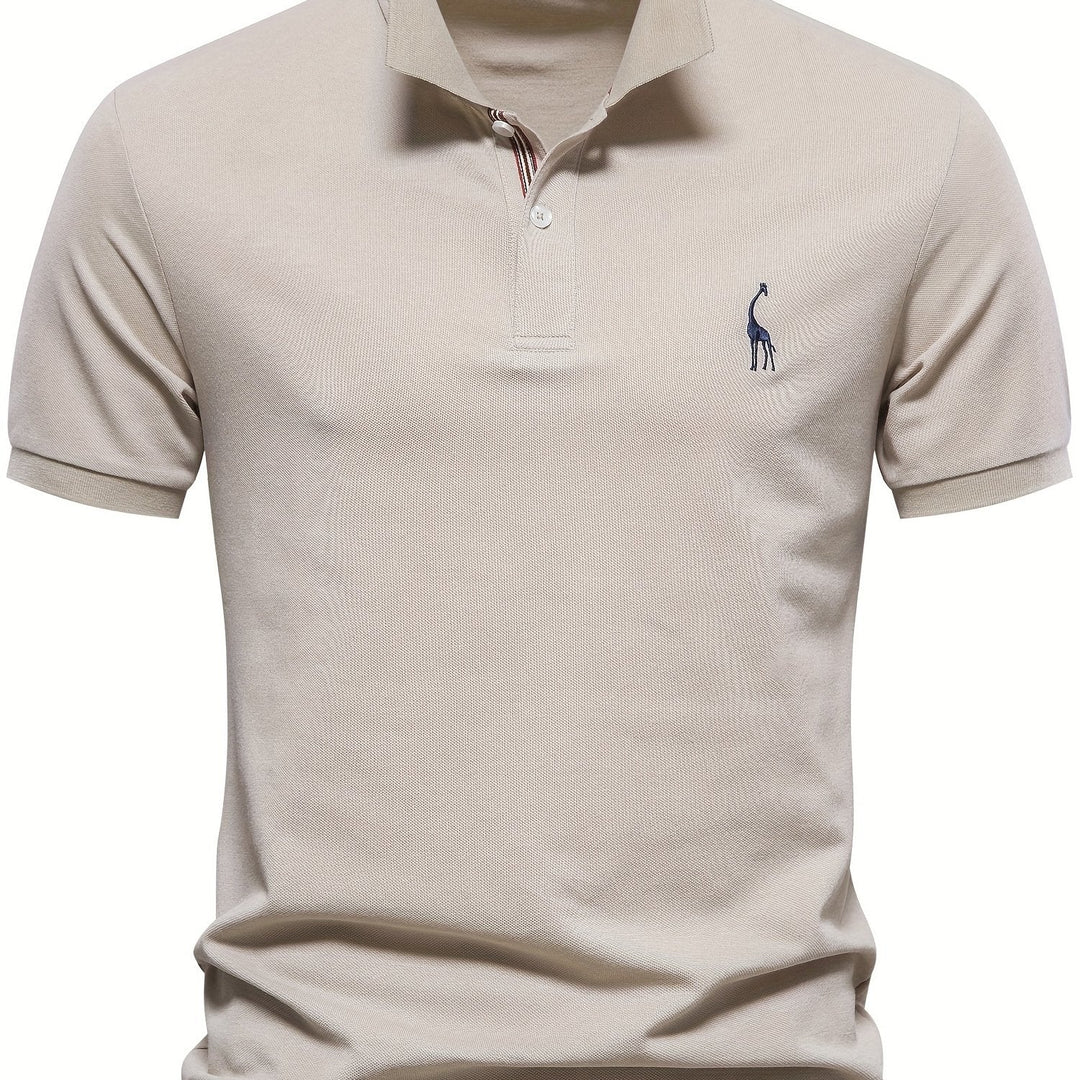 Levoire | Chemise Pour Hommes Unie Avec Motif De Girafe Couleur kaki