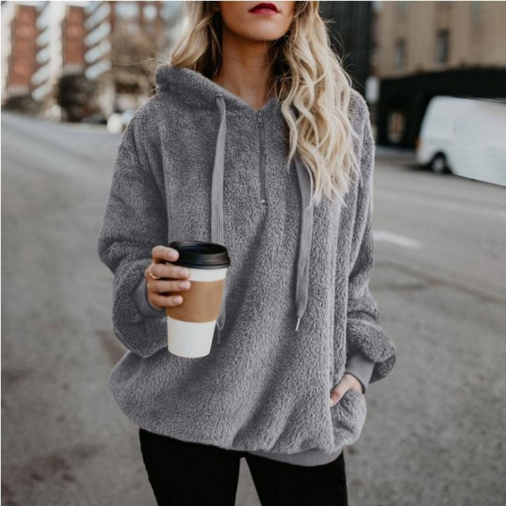 Pull en polaire confortable pour femmes avec fermeture éclair Levoire