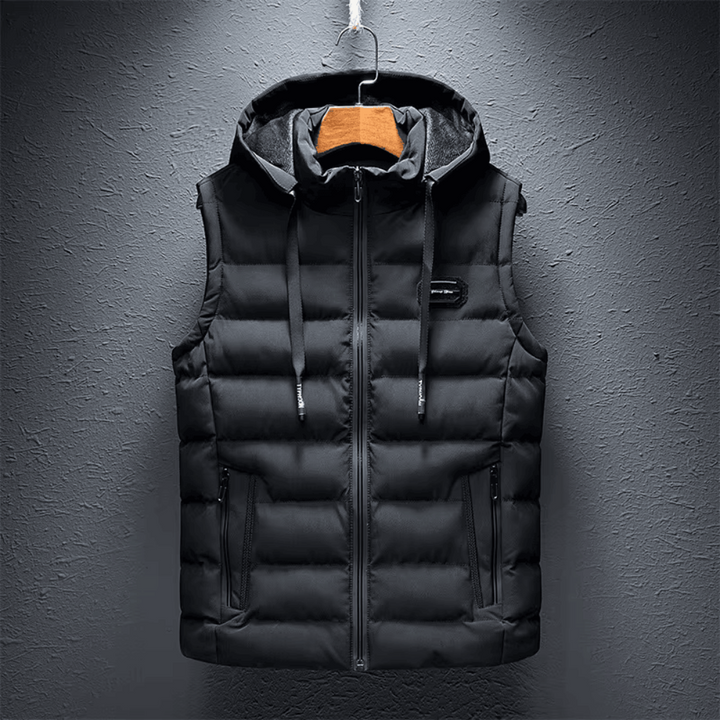 Levoire | Gilet Rembourré Avec Capuche Noir