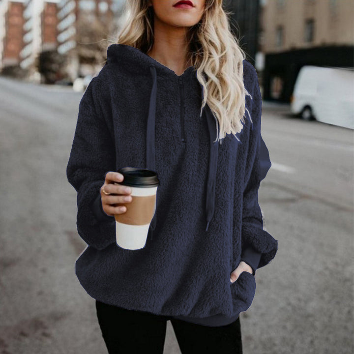 Pull en polaire confortable pour femmes avec fermeture éclair Levoire