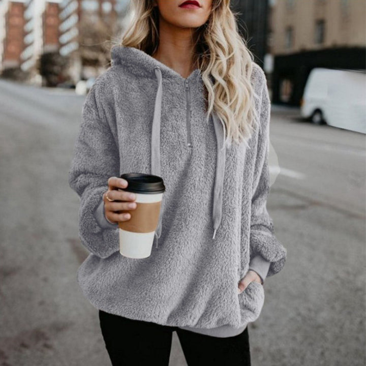 Pull en polaire confortable pour femmes avec fermeture éclair Levoire