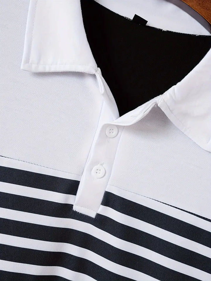 Levoire | Chemise Décontractée Rayée Manches Courtes