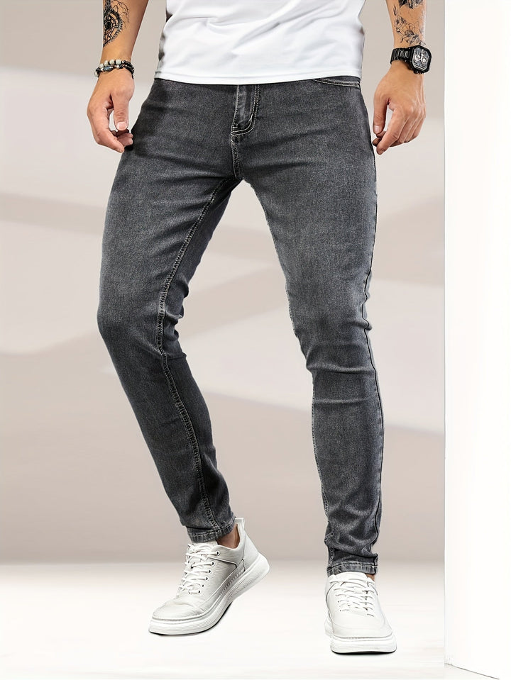 Levoire | Slim Fit Stretchdenim Jeans Gris foncé