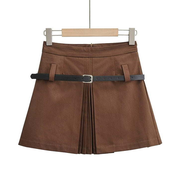 Levoire | Jupe Plissée Taille Haute Café