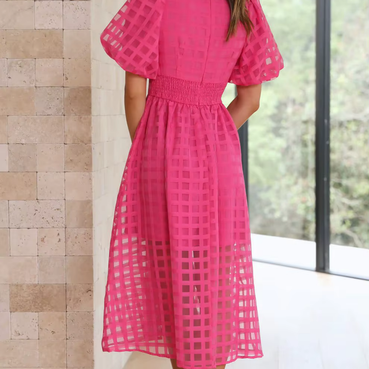 Levoire | Robe Longue En Tulle Avec Des Manches Bouffantes