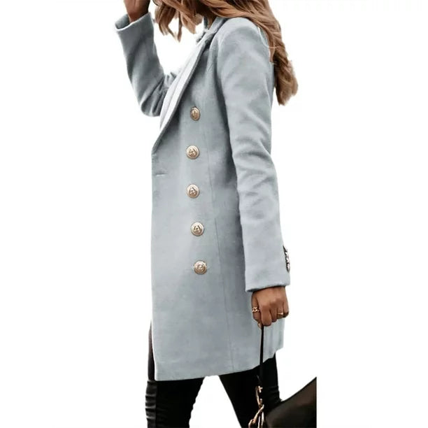 Levoire Solide Couleur Manteau Veste