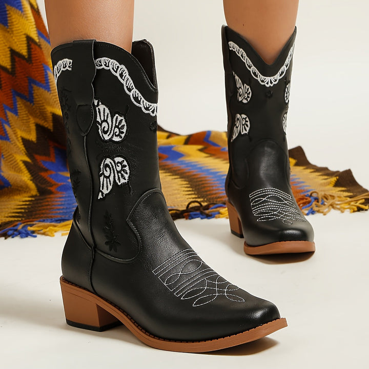 Levoire | Bottes Cowboy À Motifs De Papillons Pour Femmes