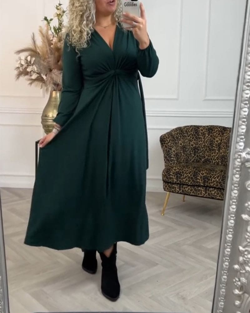 Levoire | Robe Unie À Manches Longues