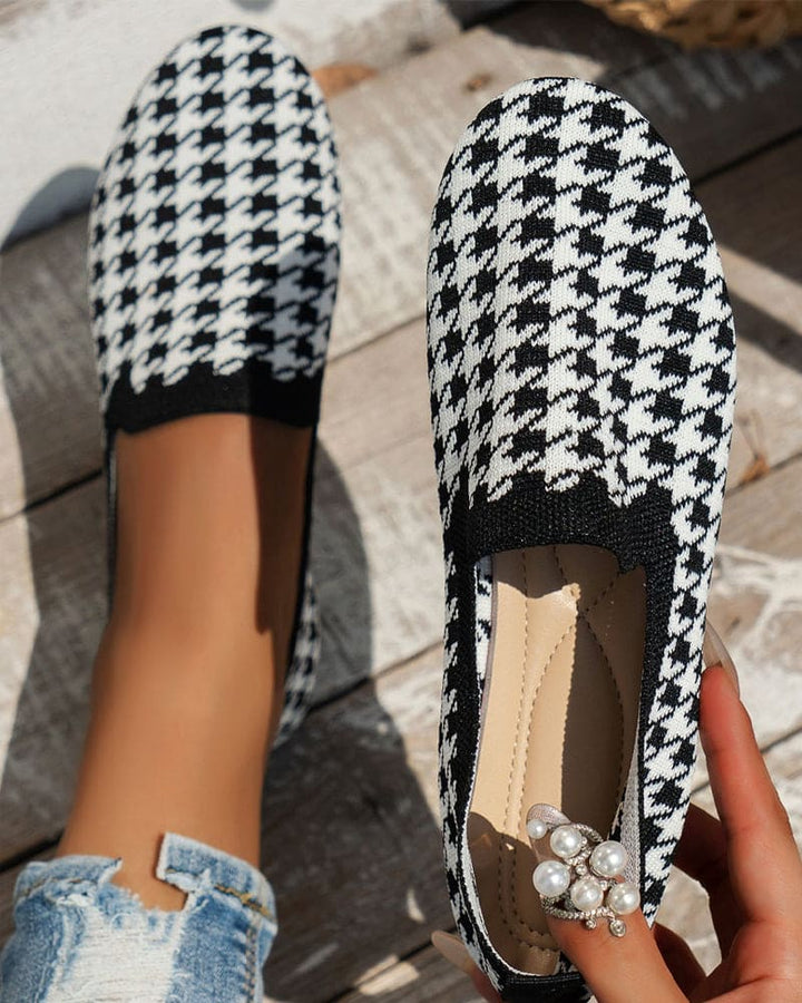 Levoire | Chaussures En Tissu Doux À Carreaux