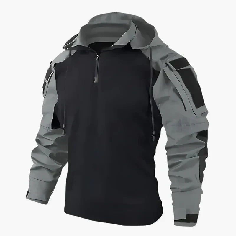 Levoire | Sweat À Capuche Tactique Style Extérieur Fonctionnel Pour Chaque Aventurier Gris