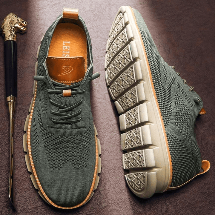 Levoire | Ultra Confortables Chaussures Pour Hommes Vert olive - Épuisé