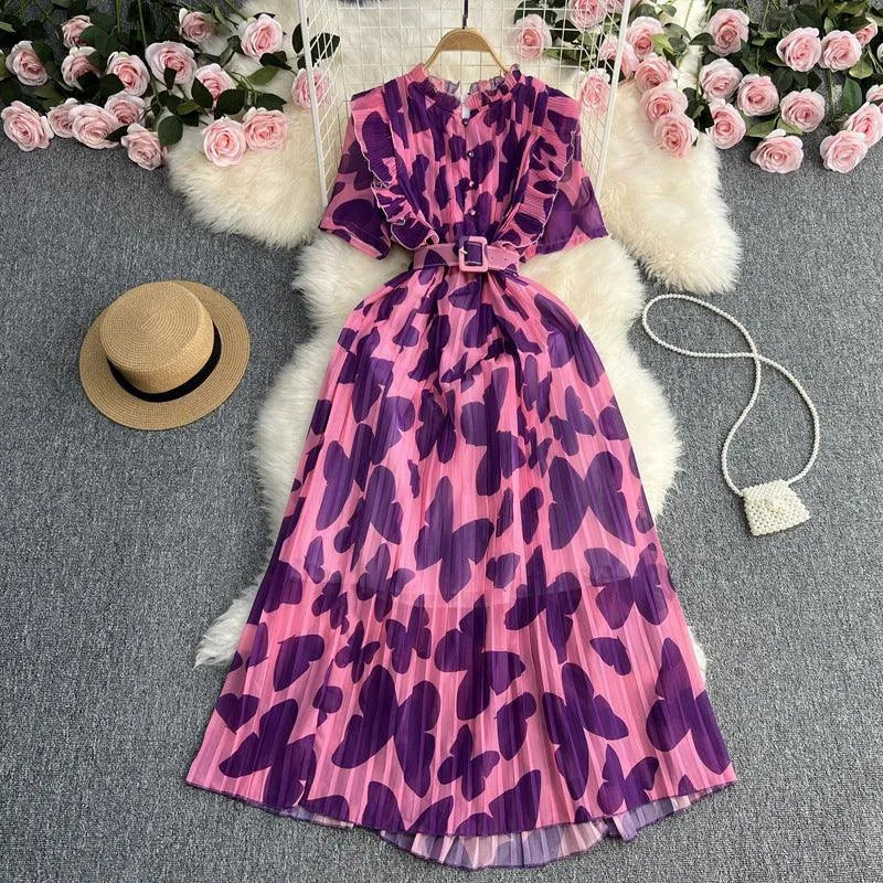 Levoire | Robe femme avec impression terrestre Lila Taille libre
