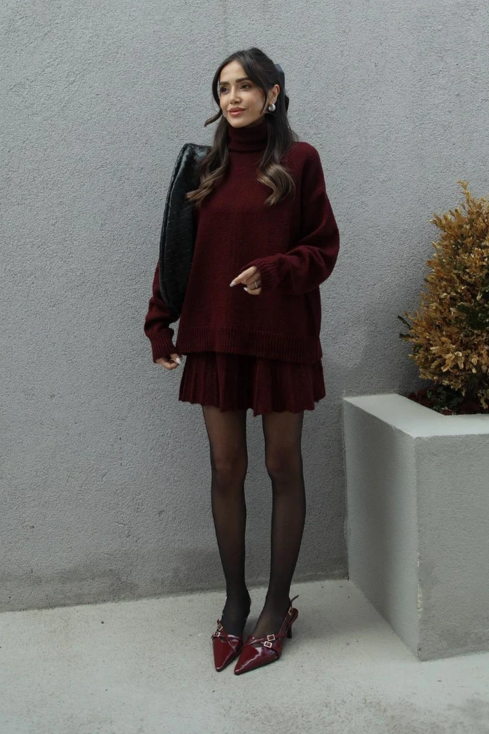Levoire | Pull entièrement tricoté Rot