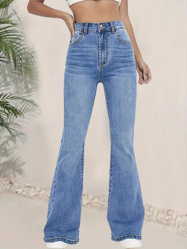 Levoire | Pantalons En Denim Évasés Taille Haute Élégants