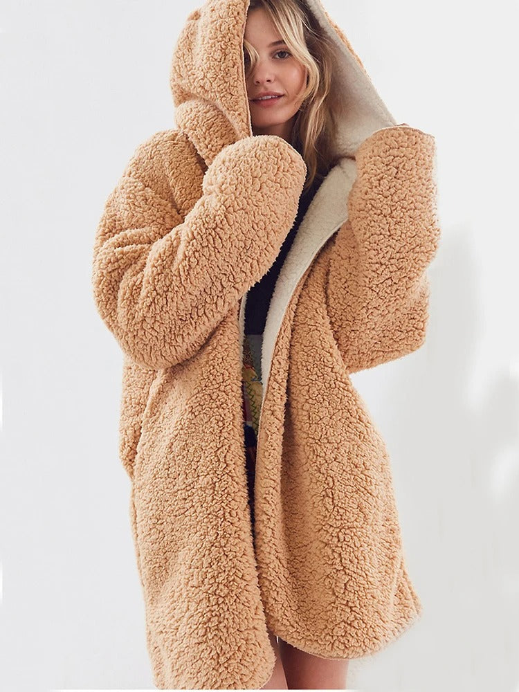 Levoire | Veste En Teddy Affectueuse Avec Capuche Champagne