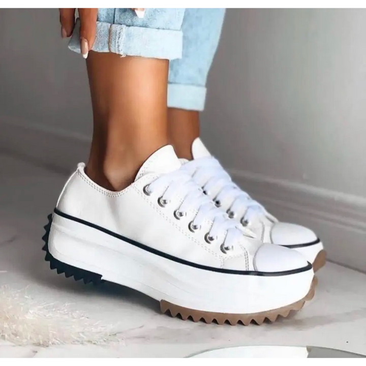 Levoire | Baskets À La Mode Avec Une Semelle Épaisse Pour Les Loisirs Actifs Blanc