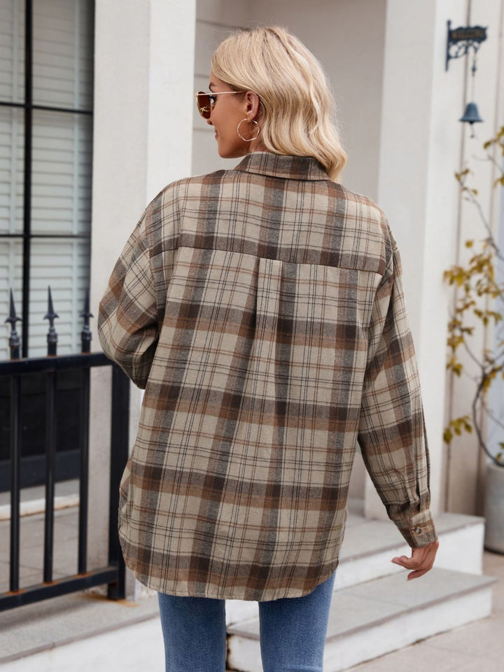 Levoire | Chemise À Carreaux À Manches Longues Et Poches