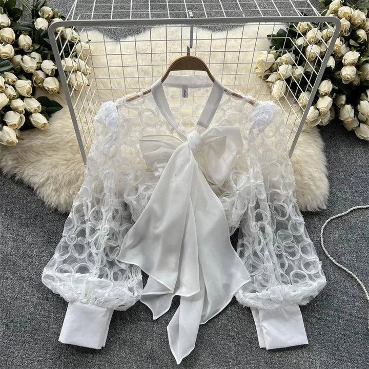 Levoire | Top avec des manches en abat-jour Blanc Une taille