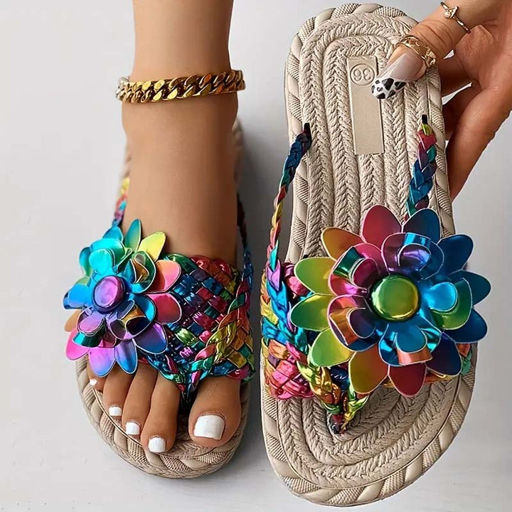 Levoire | Chaussures Plates Avec Fleurs 3D