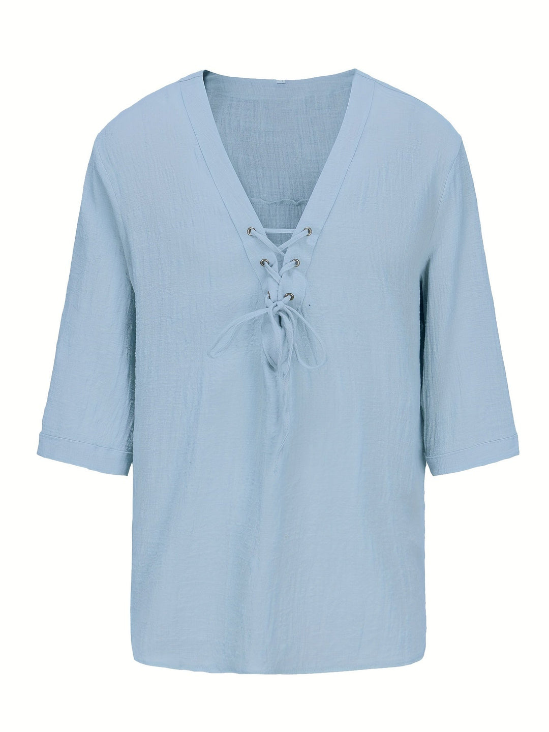 Levoire | T-Shirt V En Coton Respirant Pour Hommes Bleu clair