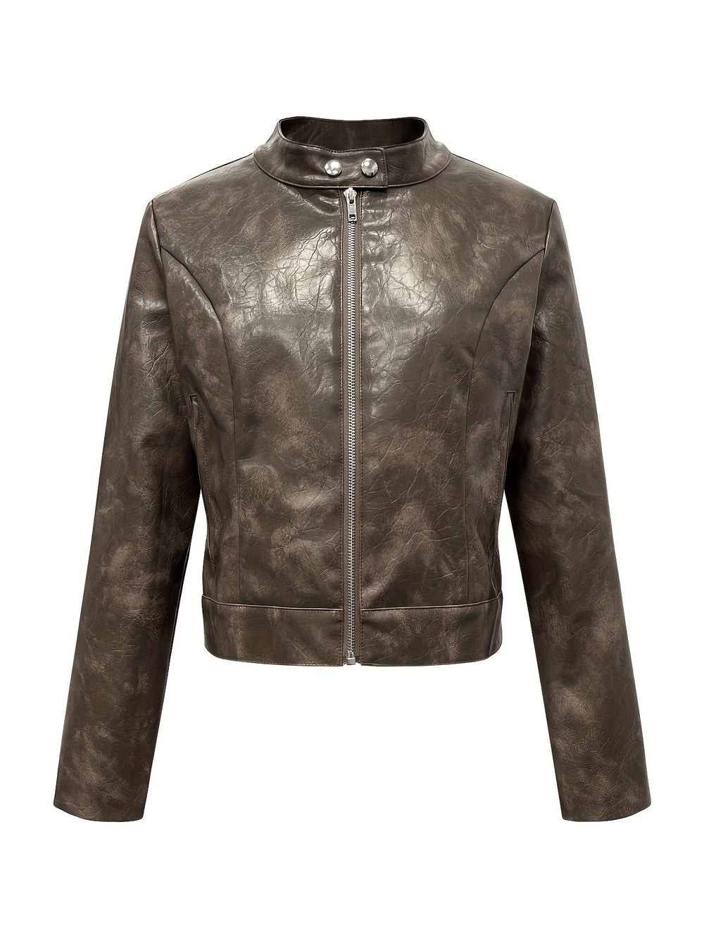 Levoire | Veste Bomber En Cuir Pu Zippée Pour Hommes