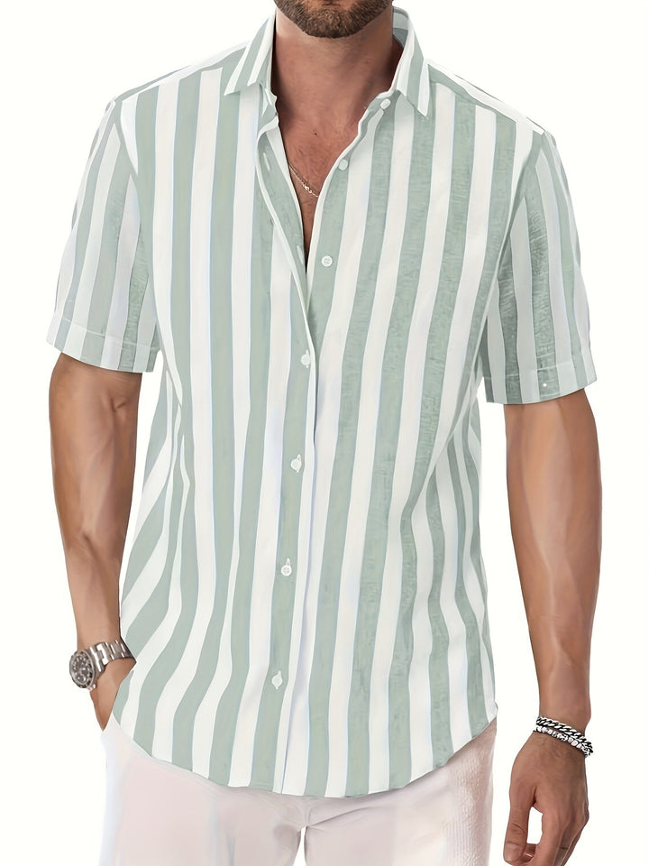Levoire | Chemise Élégante Avec Motif Rayé Vert clair