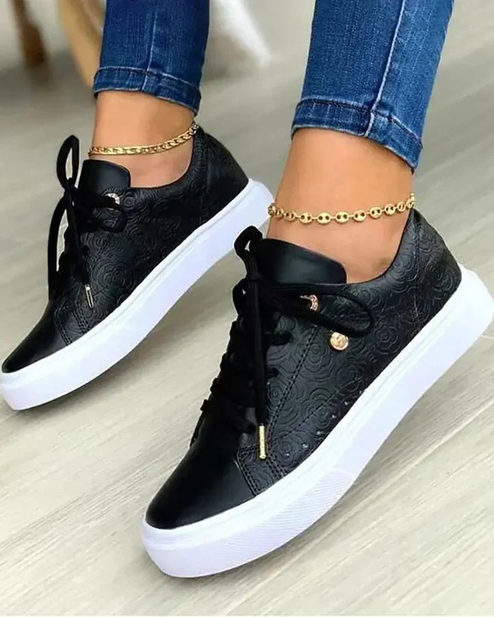 Levoire | Sneakers Avec Détail Doré Noir