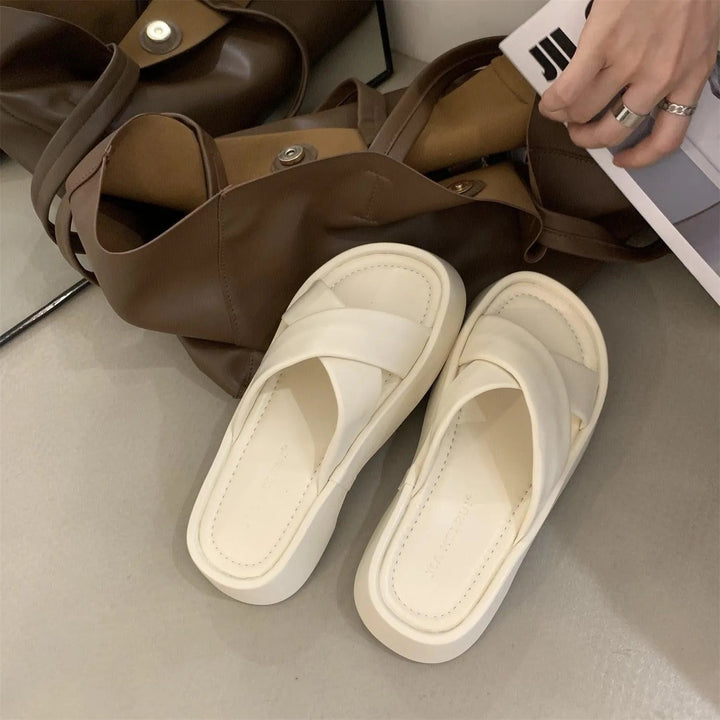 Levoire | Compensées-Mulet Beige
