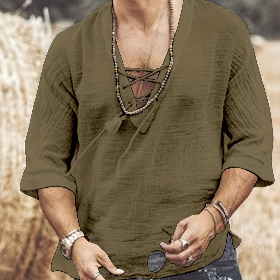 Levoire | T-Shirt V En Coton Respirant Pour Hommes