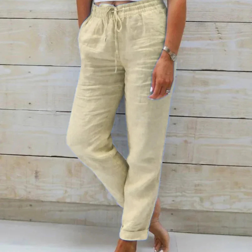 Levoire | Pantalons D'Été Légers En Lin Beige