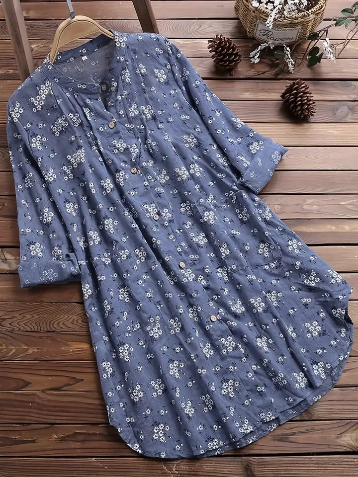 Levoire | Fleurie En Coton Bleu