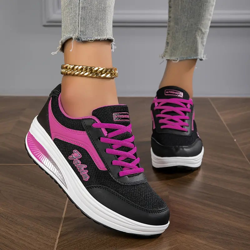 Levoire | Chaussures Antidérapantes Confortables Avec Semelle Épaisse Pour Une Marche Sans Douleur Noir et prune