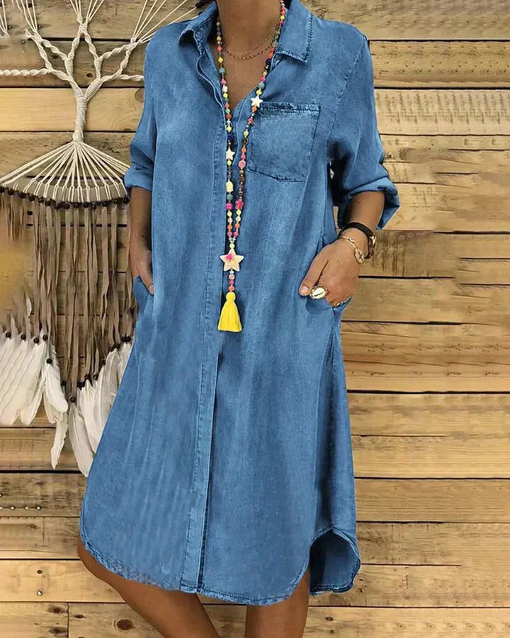 Levoire | Belle Et Féminine Robe Coupée Bleu