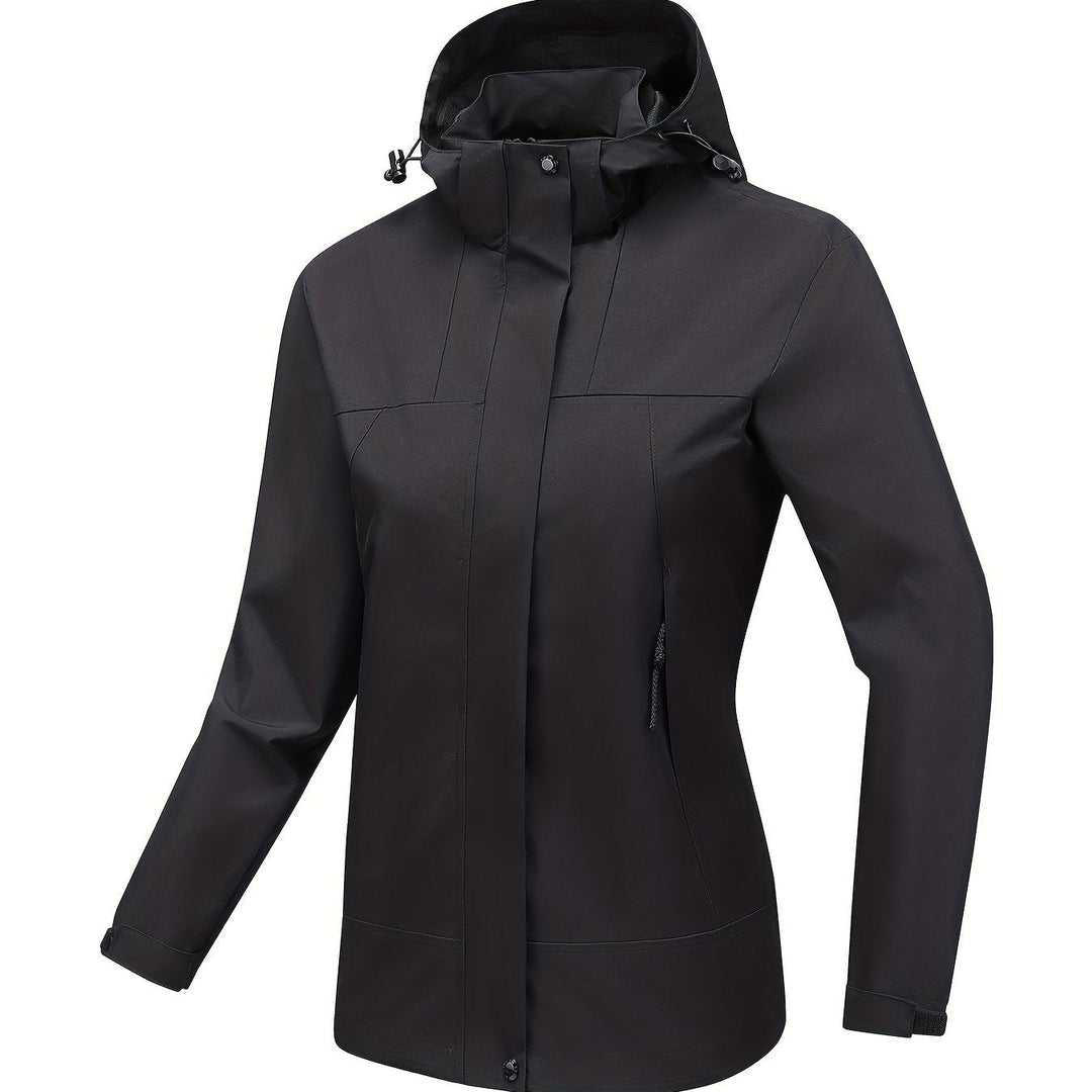 Levoire | Veste De Randonnée Imperméable Pour Femmes Avec Capuche Noir