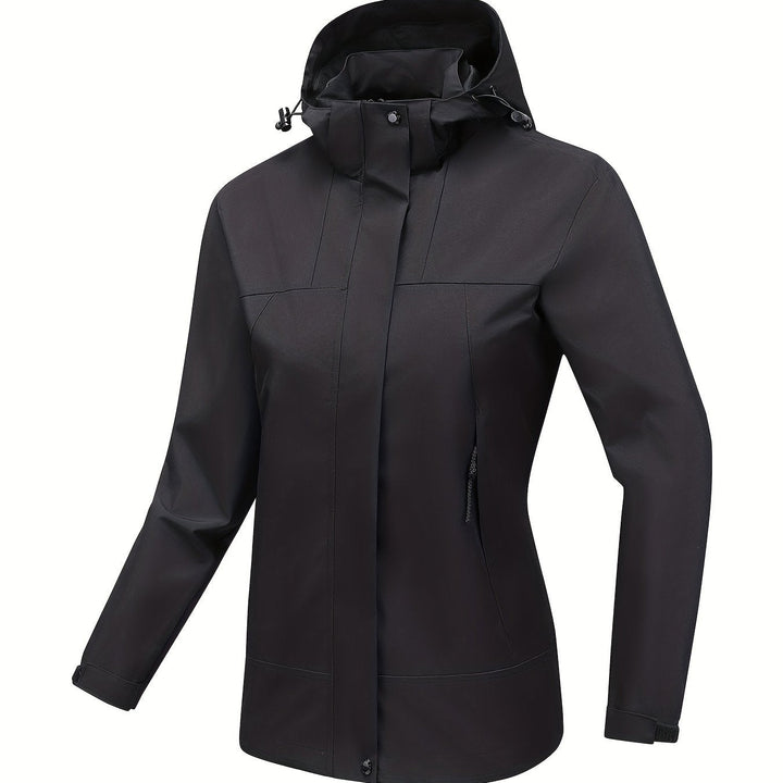 Levoire | Veste De Randonnée Imperméable Pour Femmes Avec Capuche Noir