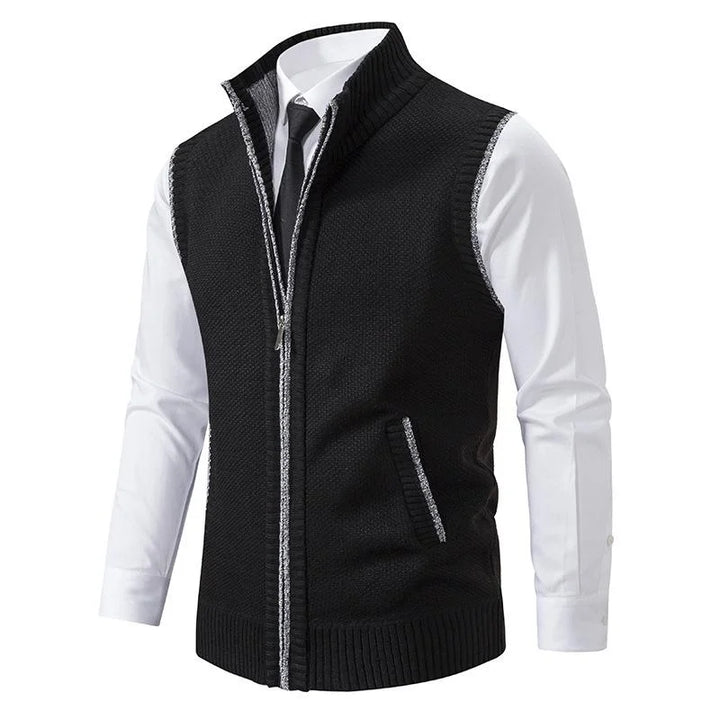 Levoire | Gilet Polaire Tricoté Sans Manches Noir