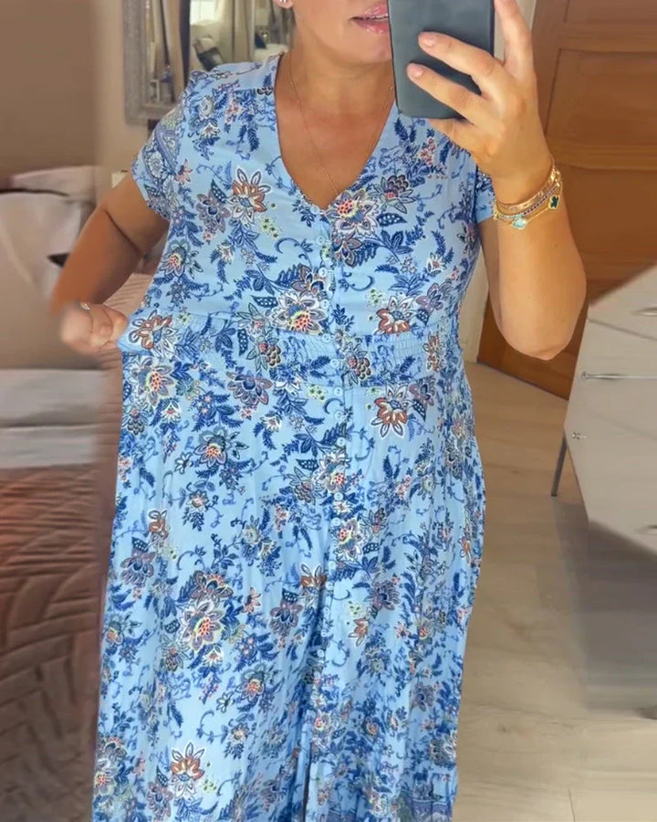 Levoire | Robe à fleurs et décolleté en V
