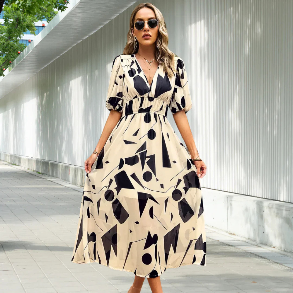 Levoire | Robe d'été légère avec imprimé floral Braun