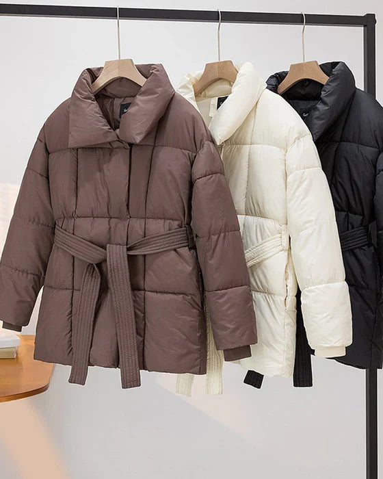 Levoire | Veste Matelassée Avec Revers Dans Une Couleur Simple
