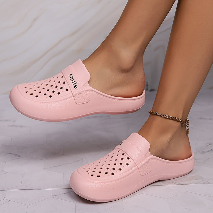 Levoire | Imprimé De Lettre Eva Chaussures En Bois Avec Semelle Souple Couleur rose