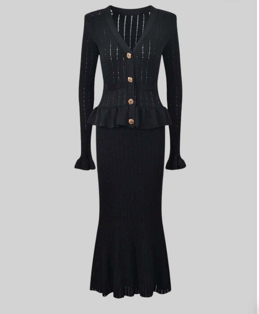 Levoire | Robe En Tricot Avec Boutons En Perles